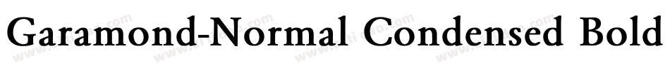 Garamond-Normal Condensed Bold Italic字体转换